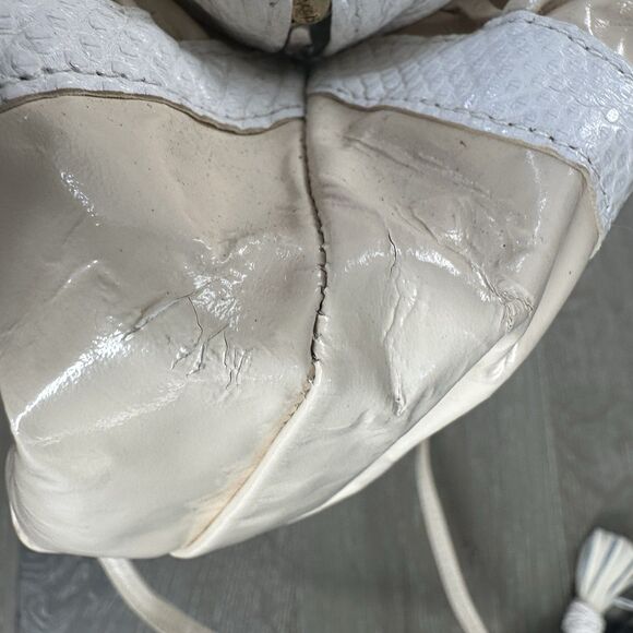 VTG Carlo Fiori Matelassé Handbag Italy Genuine Reptile Leather Original Tags - Picture 11 of 16